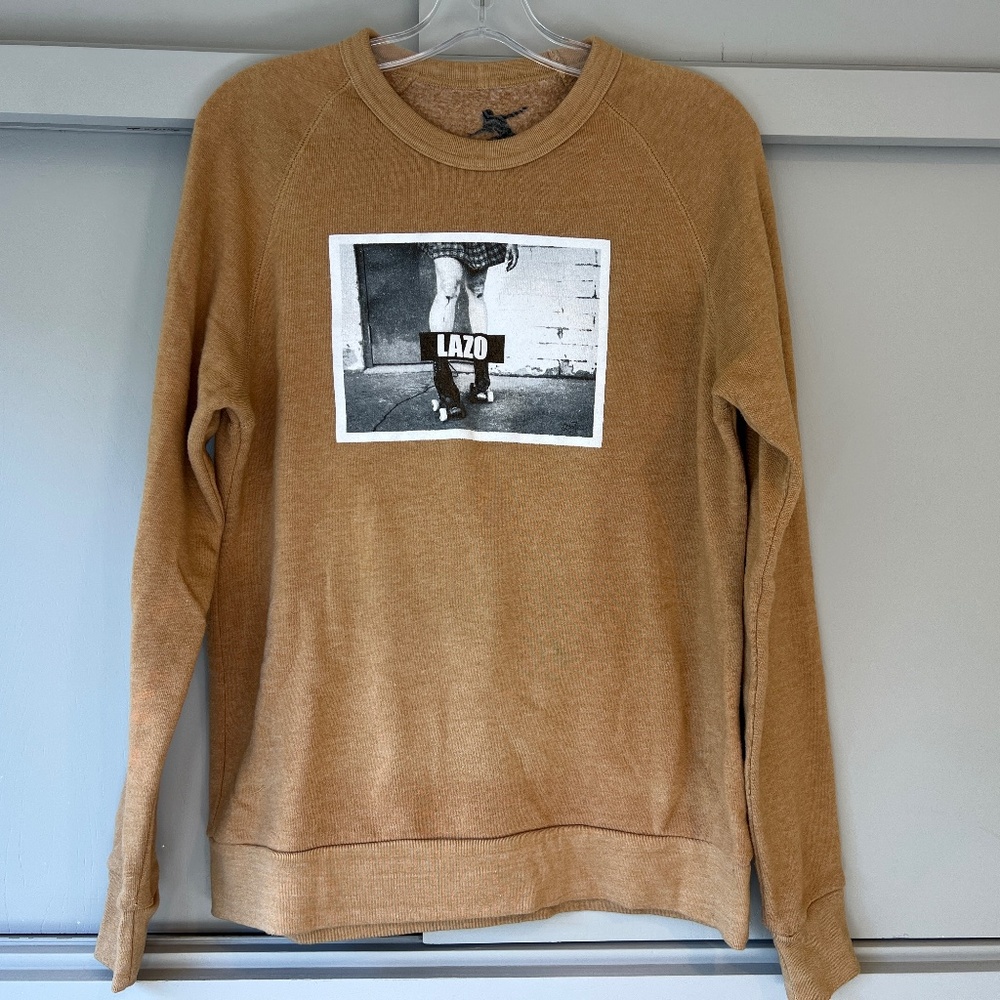 LAZO Street Roller Skating Photo Graphic Edgy Grunge Skater Sweatshirt M